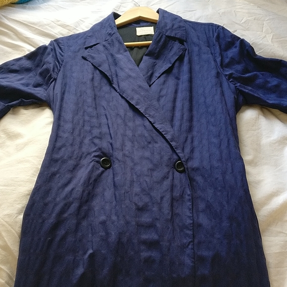 Zara navy duster/trench dress EUC - Picture 9 of 16